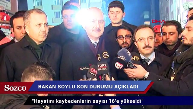 İçişleri Bakanı Süleyman Soylu Hayatını kaybedenlerin sayısı 16’e yükseldi
