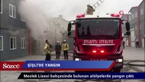 İstanbul Şişli Endüstri Meslek Lisesi’nde yangın