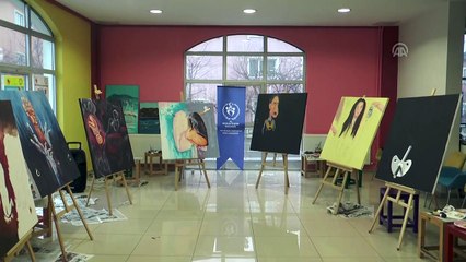 Sigaranın zararlarını tuvale yansıttılar - VAN