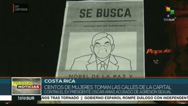 Costa Rica: protestan en apoyo a mujeres que acusan a Arias de abusos