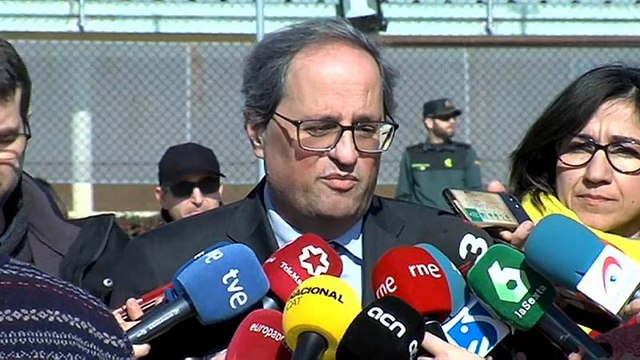 Torra visita independentistas catalães que vão a julgamento