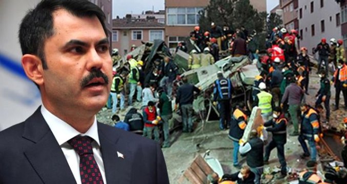 Bakan Kurum'dan, Kartal'da Çöken Bina ile İlgili Dikkat Çeken Sözler: Deniz Kumu ile Yapılmış