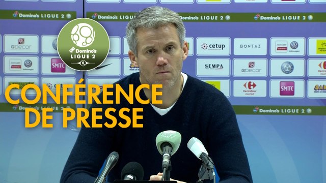Conférence de presse Grenoble Foot 38 - FC Lorient (0-1) : Philippe HINSCHBERGER (GF38) - Mickaël LANDREAU (FCL) - 2018/2019