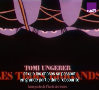 Le dessinateur Tomi Ungerer avec Julien, 10 ans, en 1981