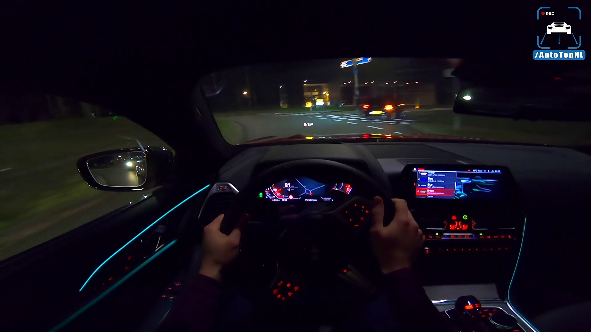 Bmw 8 Series Coupe M850i Night Drive Pov With Ambient Lighting By Autotopnl