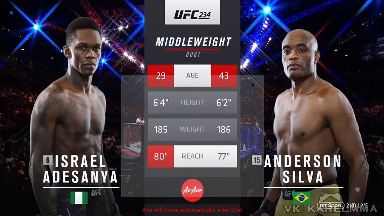 Исраэль Адесанья vs. Андерсон Сильва.UFC 234