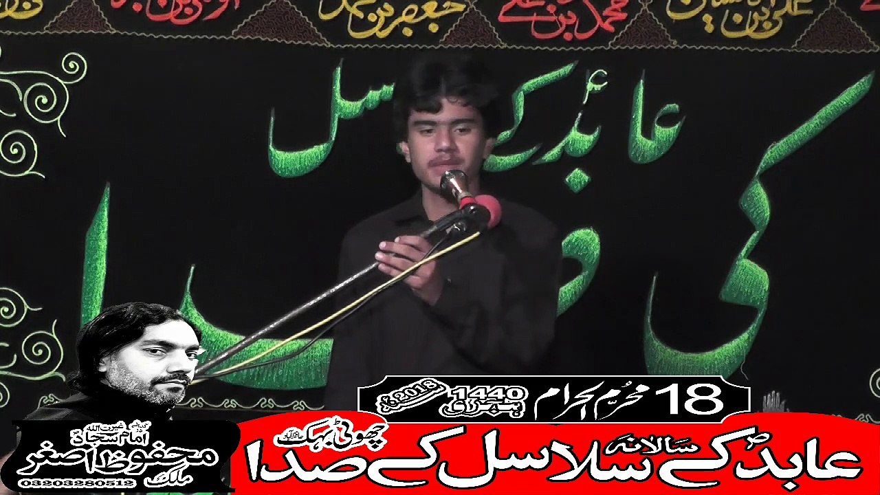 Zakir Syed Wadood Hussain Sial kot 18th Muhram 1440(2018) Choti Behak Hafizabad