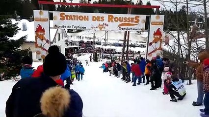 Robin Duvillard en tête de la montée de l'opticien aux Rousses