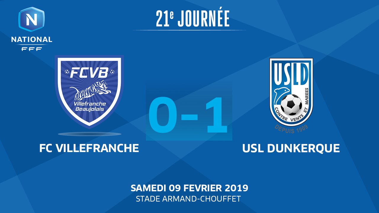 J21 : FC Villefranche B. - USL Dunkerque (0-1), le résumé