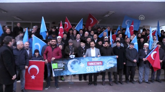 Çin'e Doğu Türkistan protestosu - ERZİNCAN