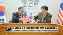 S. Korea pays $924 mil. for defense cost sharing deal with the U.S. for year 2019