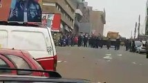 Confrontation entre les forces de l´ordre et les grévistes au marché central de yaoundé le 8 fevrier 2019