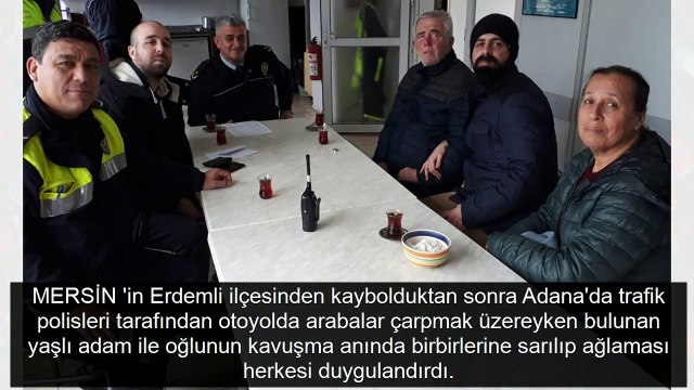 Mersin'de baba oğulun kavuşma anı herkesi duygulandırdı