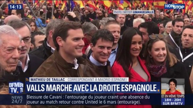 Manuel Valls participe à une manifestation à Madrid avec la droite et l'extrême droite