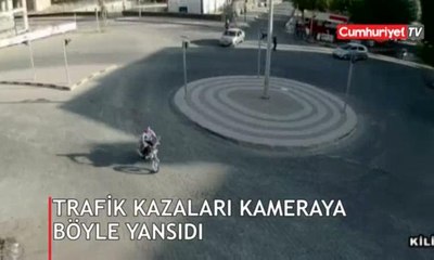 Metrelerce uçtu! Feci trafik kazaları kamerada
