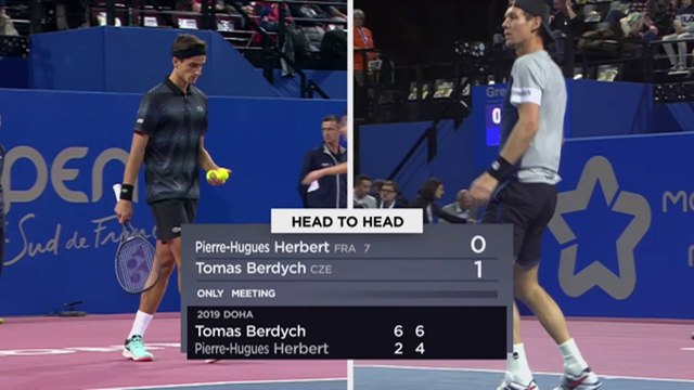 Open Sud de France 2019 - Pierre-Hugues Herbert en finale à Montpellier, sa victoire en demies contre Tomas Berdych