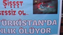 Aydın Çin'e Doğu Türkistan Protestosu