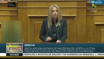 Grecia: votan a favor de entrada de Macedonia del Norte a OTAN
