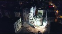 Kartal'da çökme riski bulunan binanın yıkımına başlandı