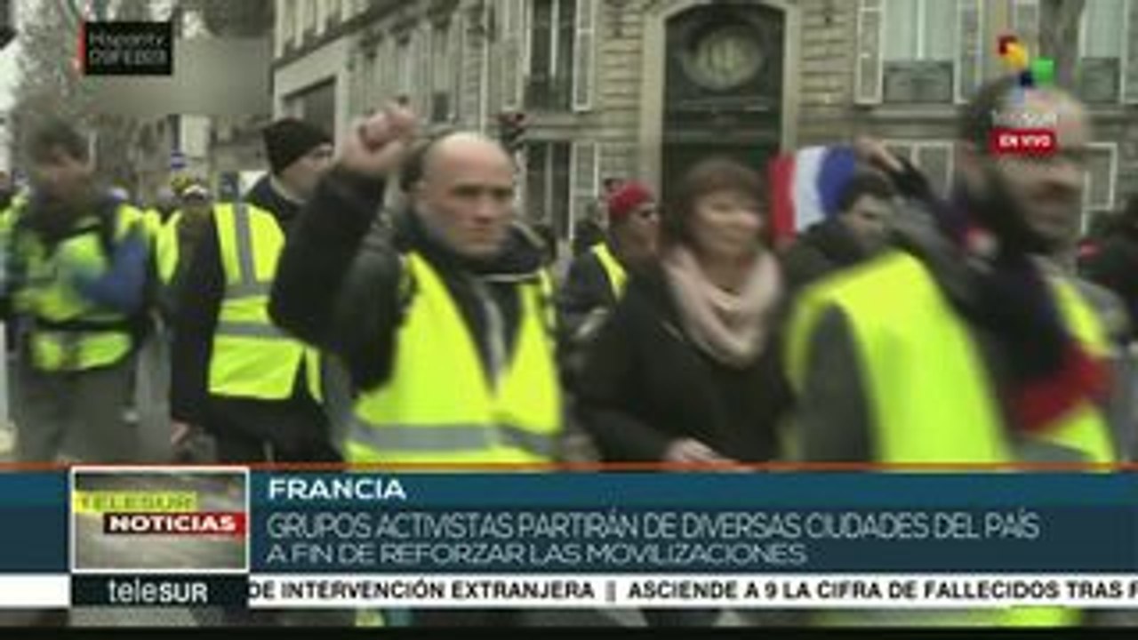 Los Chalecos Amarillos convocan a gran marcha pacífica en toda Francia