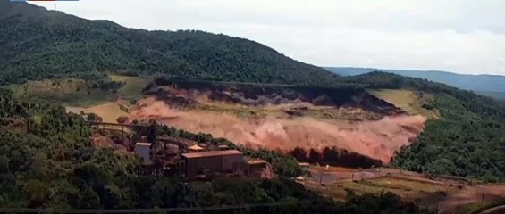 شاهد لحظة مروعة لـ"انهيار سد البرازيل" ودفن 150 شخص