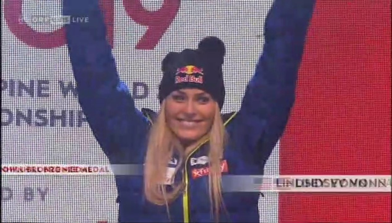 Arward Ceremony Downhill Bronze Medal Are 2019