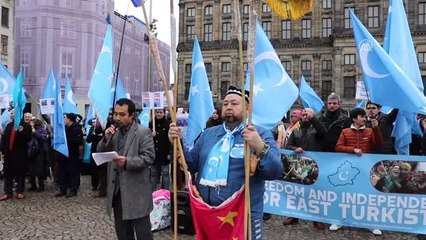 Hollanda'da Doğu Türkistan Protestosu - Amsterdam