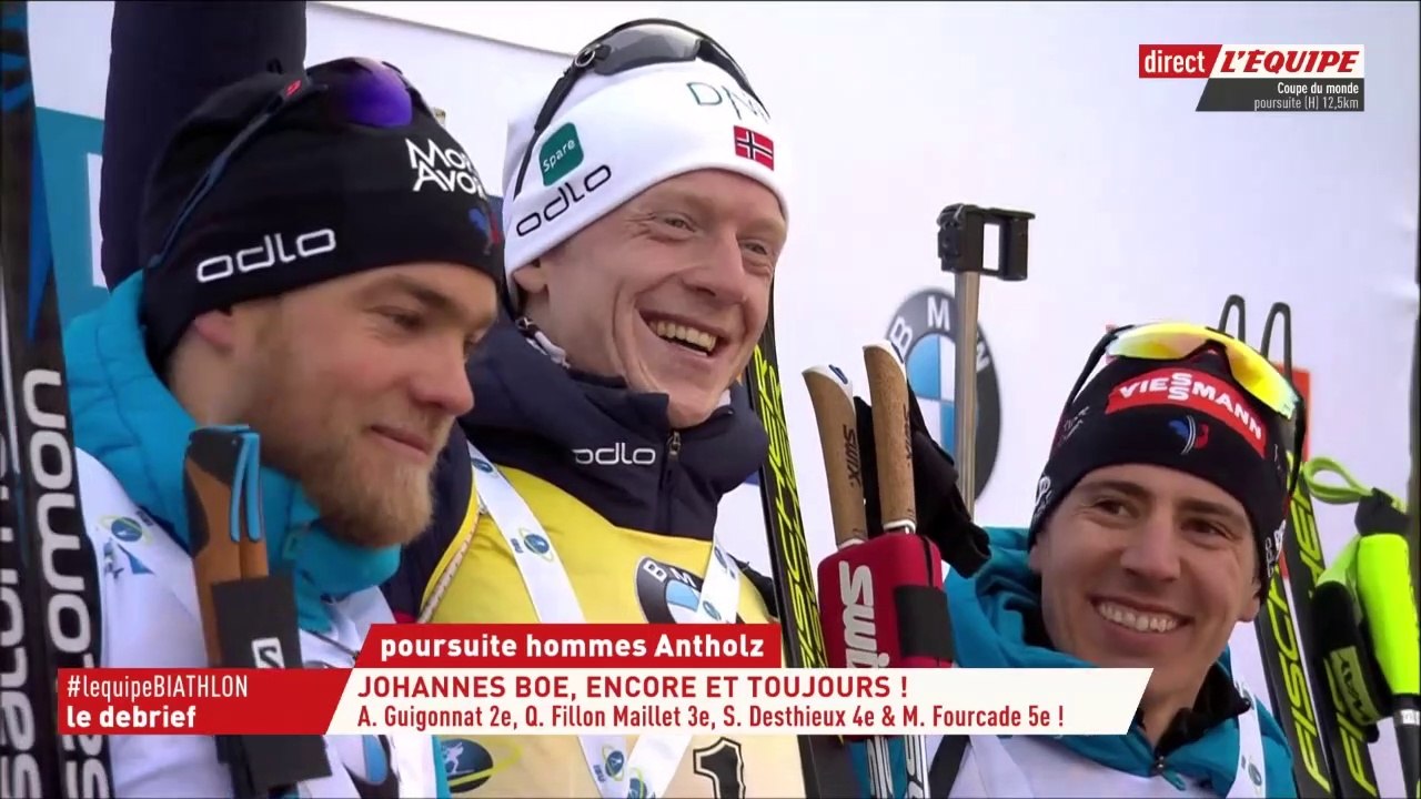 CdM biathlon - poursuite H d'Antholz-Anterselva, 26 janvier 2019 (podium et débrief)