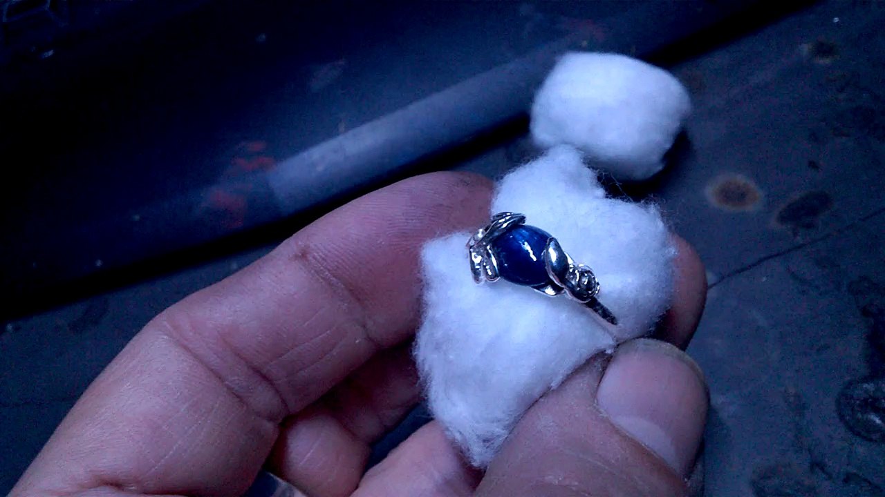 Katies Blue Saphire Adjustable Ring Sterling Silver