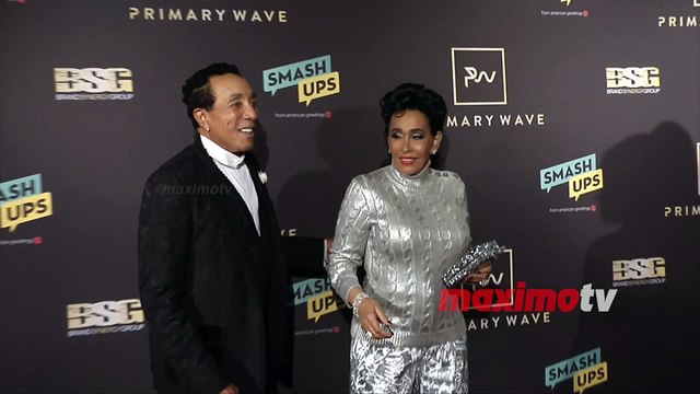 Smokey Robinson and Frances Glandney 2019 Primary Wave Grammy Party Red Carpet