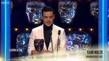 رامي مالك يفوز بجائزة أفضل ممثل عن دور رئيسي في حفل الباقتا