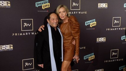 Paul Anka and Lisa Pemberton 2019 Primary Wave Grammy Party Red Carpet