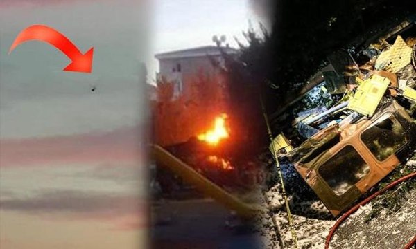 4 askerin şehit olduğu helikopterin düşme anı