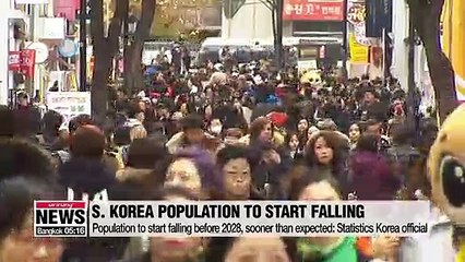 S. Korea's population expected to decline sooner than expected: Statistics Korea official