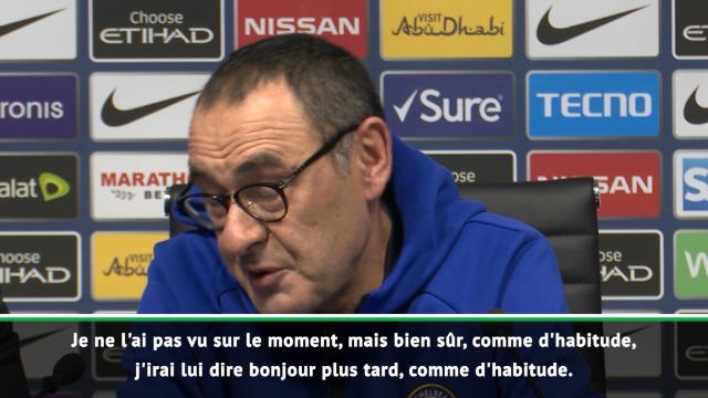 26e j. - Sarri : Je n'ai pas de problème avec Pep