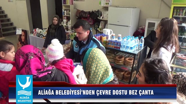 ALİAĞA BELEDİYESİ’NDEN ÇEVRE DOSTU BEZ ÇANTA