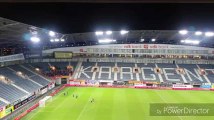 Les supporters de Mouscron mettent l'ambiance dans la Ghelamco Arena