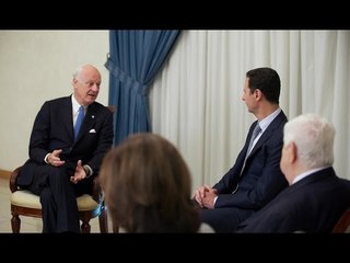 دي ميستورا ينتقد الثوار من داخل قصر الأسد..هل هي الزيارة الأخيرة له إلى دمشق؟ -تفاصيل