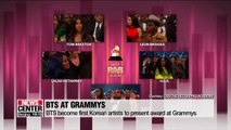 BTS present award at 61st Grammy Awards ceremony