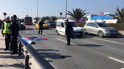 Kamyonun çarptığı kurye hayatını kaybetti