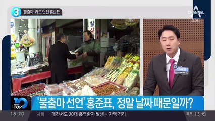 ‘불출마’ 카드 던진 홍준표