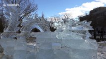 Stunning ice sculptures amaze visitors at Markham's festival in Toronto