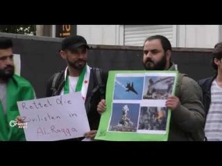 وقفة صامتة للسوريين في برلين تنديدا بالقصف الروسي