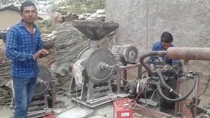 राजस्थान के युवक ने जुगाड़ से बनाया आटा चक्की प्लांट
