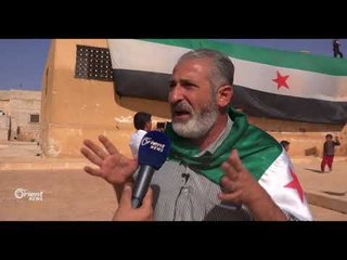 مظاهرات بريف حلب الغربي للتضامن مع معتقلي سجن حمص المركزي