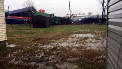 Tornado Causes Train Derailment
