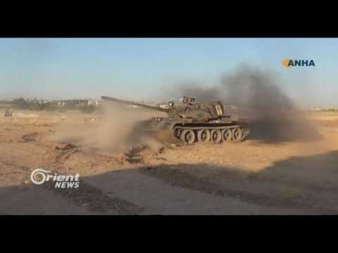 Artêşa Tirkiyê xalên HSDê li gundewarê Efrînê topbaran dike