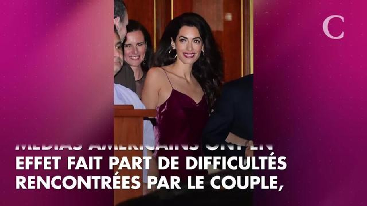 PHOTOS. Amal Clooney ultra glamour au bras de George pour les 50 ans de Jennifer Aniston