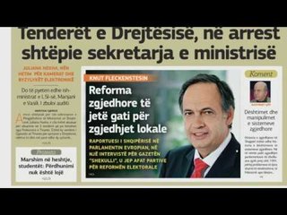 Ora Juaj - Shtypi i ditës: Tenderat e Drejtësisë, sekretarja e ministrisë në arrest shtëpie