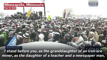 Download Video: Sen. Amy Klobuchar Announces Candidacy For 2020 Presidential Election